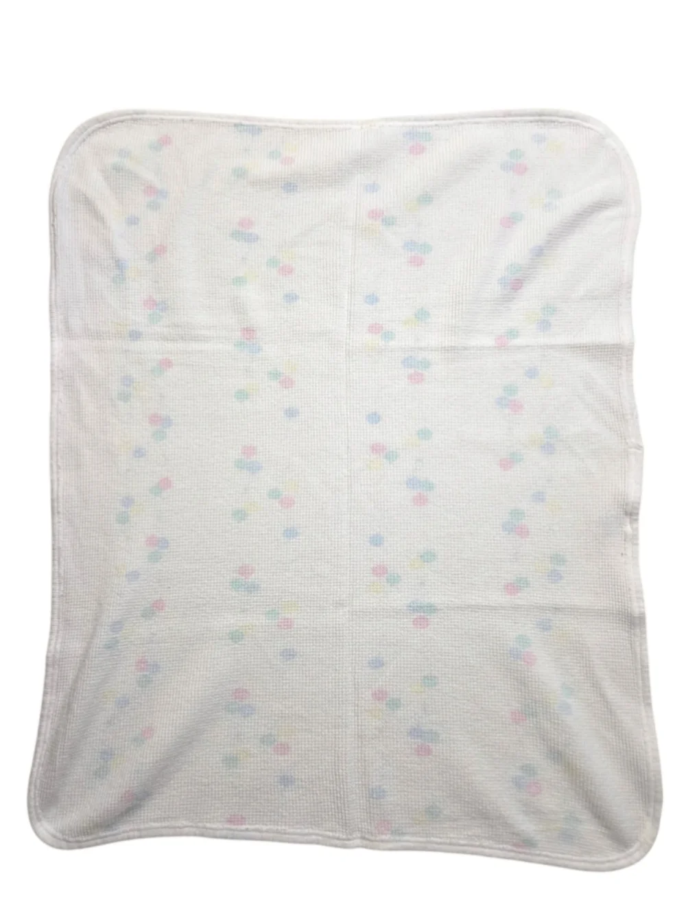 Vintage Baby Morgan Receiving Blanket Pastel Balloons 100% Cotton USA